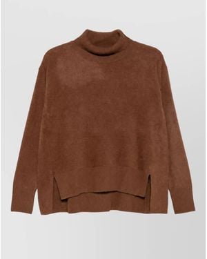 C.t. Plage Wool Ribbed Turtleneck Jumper - Brown
