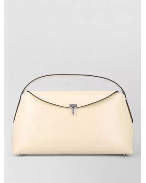 TOTEME Leather Top Handle Shoulder Bag - Natural