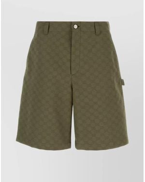 Gucci Gg Canvas Bermuda Shorts - Green