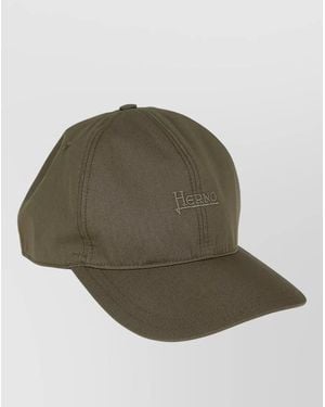 Herno Hat Curved Brim Eyelet Vents Design - Green