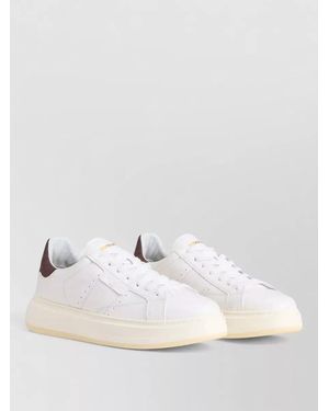 Woolrich Calf Leather Low-Top Trainers - White
