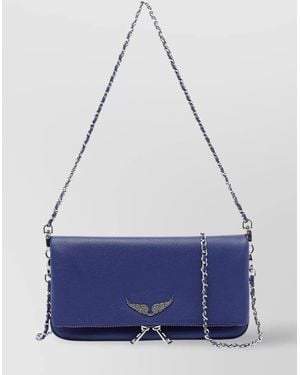 Zadig & Voltaire Rock Crossbody Bag Chain Strap - Blue