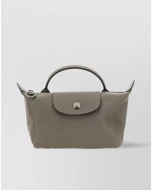 Longchamp Leather Cross-Body Bag - Grey