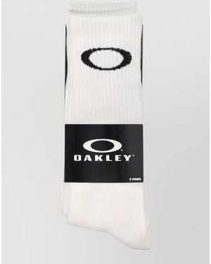 Oakley Ellipse Crew Sock Cotton Blend Ribbed - White