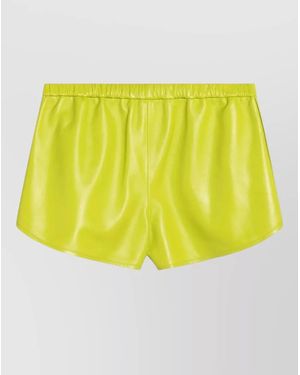 Gucci Shiny Finish Straight Leg Tailored Trousers - Yellow