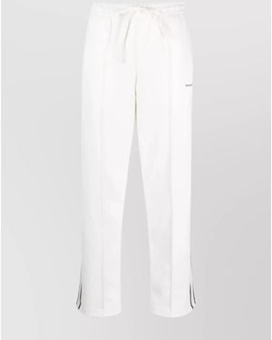 P.A.R.O.S.H. Striped Cropped Track Trousers - White