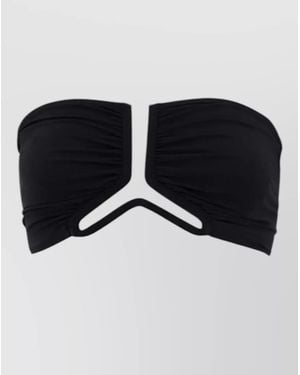 Rick Owens Allanah Bandeau Bikini Top Cut Out - Black