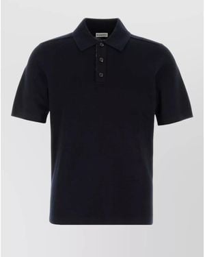 Burberry Wool Polo Shirt Short Sleeves - Black