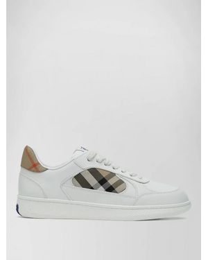 Burberry Low Top Sneakers Padded Collar Rubber Sole - White