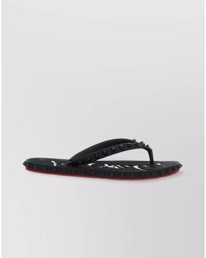Christian Louboutin Rubber Studded Flip Flops - Multicolour