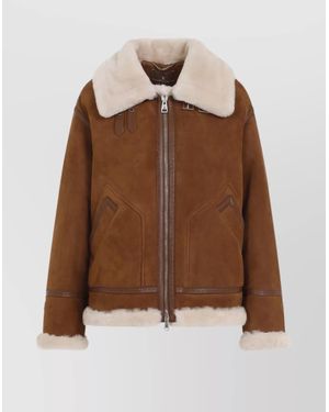 Ermanno Scervino Shearling Down Jacket - Brown
