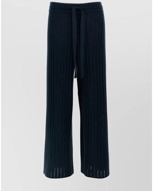 Eres Cashmere Wide-Leg Trousers - Blue