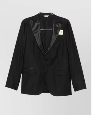 Boglioli Wool Tuxedo Jacket Trousers Single Breasted - Black