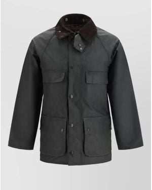 Barbour Cotton Single Breasted Coat - Black