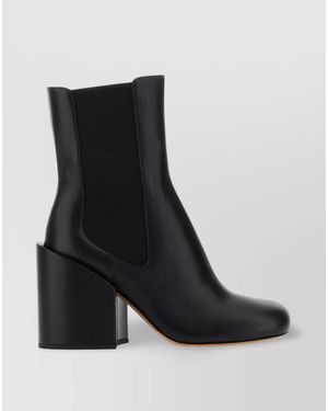 Sportmax Leather Ankle Boots - Black
