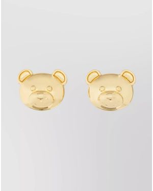 Moschino Teddy Bear Clip Earrings - Metallic