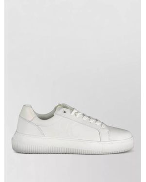 Calvin Klein Leather Low-Top Sneakers - White