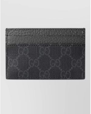 Gucci Coated Canvas Card Holder - Black