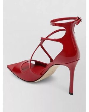 Jimmy Choo Ankle Strap Open Toe Strappy Court Shoes - Pink