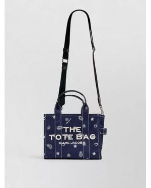 Marc Jacobs Small Cotton Tote Shoulder Bag - Blue
