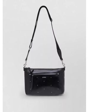 Isabel Marant Nessah Calf Leather Shoulder Bag - White