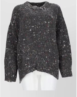 Alysi Merino Wool Silk Loungewear Top - Grey