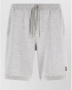 Brunello Cucinelli Double Knit Jersey Bermuda Shorts - Gray