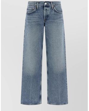 Agolde Denim Low-Rise Straight-Leg Jeans - Blue