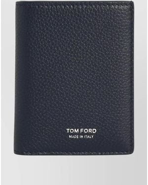 Tom Ford Leather Foldable Cardholder - Blue