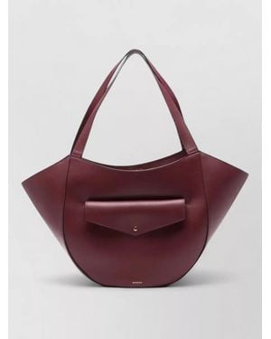 Wandler Hortensia Curved Shoulder Bag Dual Handles - Purple