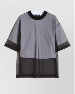 Sportmax Cotton Cropped Regular-Fit T-Shirt - Grey