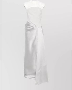 Solace London Seri Strapless Maxi Dress Slim Silhouette - White