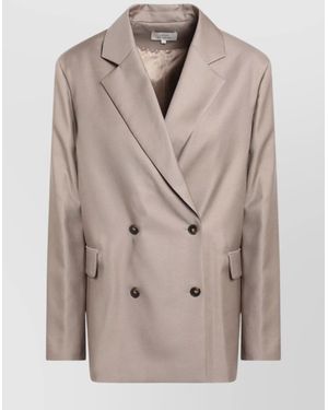 Loulou de Saison Double Breasted Wool Jacket - Natural