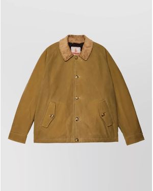 Baracuta Waxed Cotton Regular-Fit Single-Breasted Coat - Natural