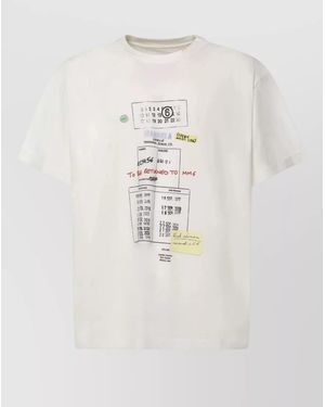 MM6 by Maison Margiela Graphic Print Cotton T-Shirt - Natural