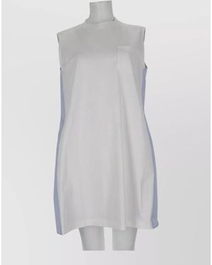 Sacai Striped Mini Dress - White