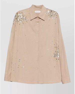 Dries Van Noten Embroidered Cotton Shirt - Natural