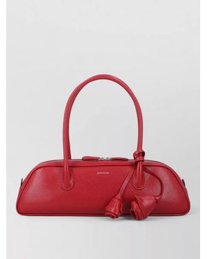 Magda Butrym Brigitte Trapeze Shoulder Bag Flower Charm - Red