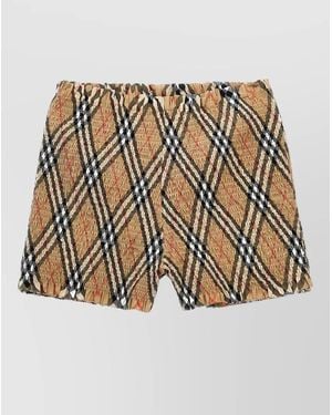Burberry Kids Check Cotton Poplin Bermuda Shorts - Metallic