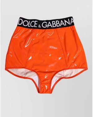 Dolce & Gabbana High-Rise Mini Shorts - Orange