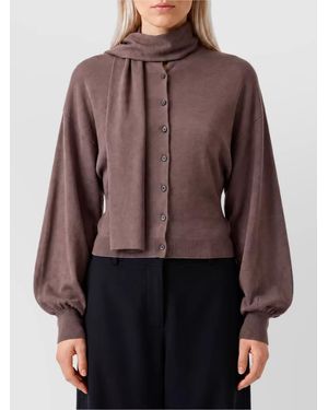 Jacquemus Silk Fitted Cardigan - Brown