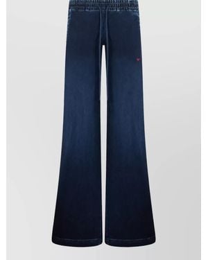 DIESEL High-Rise Wide-Leg Denim Trousers - Blue