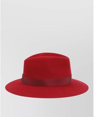 Maison Michel Wool Fedora Hat - Red