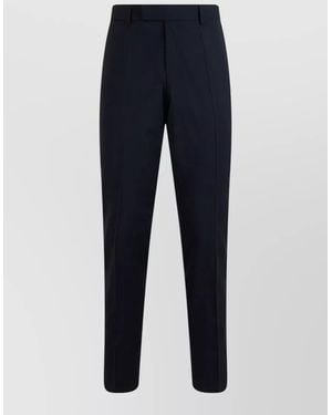 BOSS Tailored Chinos High Waist Straight Leg - Blue
