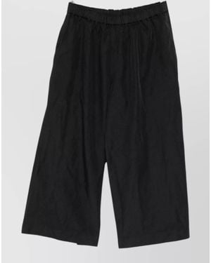 Comme des Garçons Cropped Wide Leg Shorts Two Pockets - Black