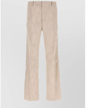 Bottega Veneta Wide-Leg Trousers - Natural