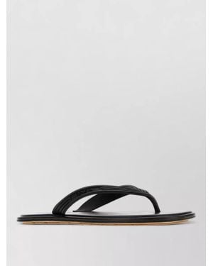 Bottega Veneta Sampieri Rubber Thong Flat Sole Slippers - Multicolour