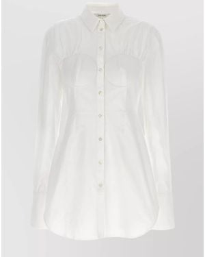 Nensi Dojaka Cotton Hybrid Shirt - White