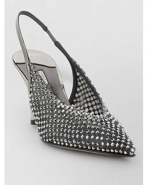 Le Silla Gilda Slingback Court Shoes Pointed Toe Stiletto - Grey