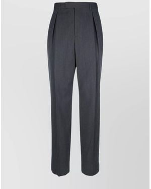 Dior Pants With Belt Loops And Pleated Front - Blue